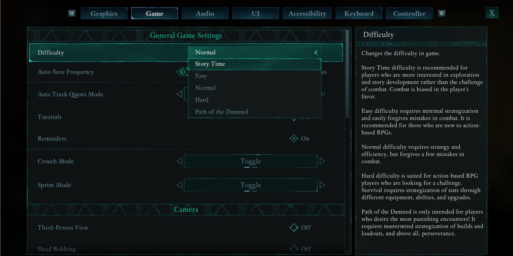 Avowed difficulty settings: Simple guide here (Get the best game experience)